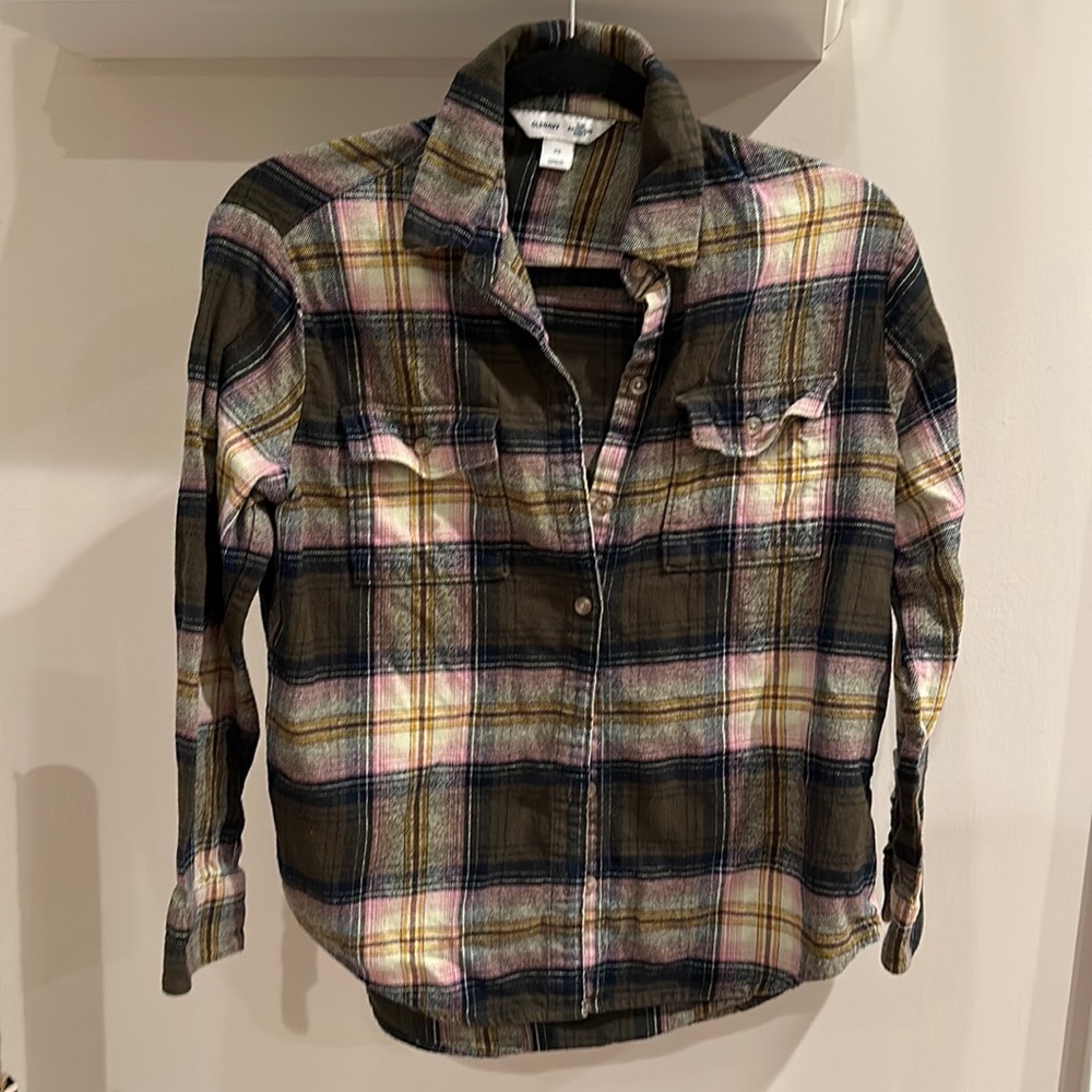 Old Navy “The Boyfriend Shirt” flannel, size XS